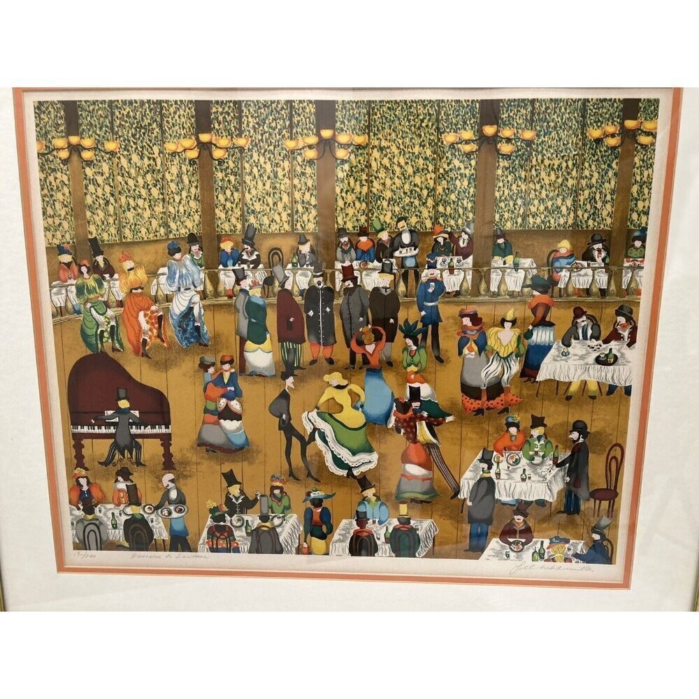 Lee Weihmuller, "Homage To Lautrec" Signed LE 192/300 Primitive Art Print 28x33"